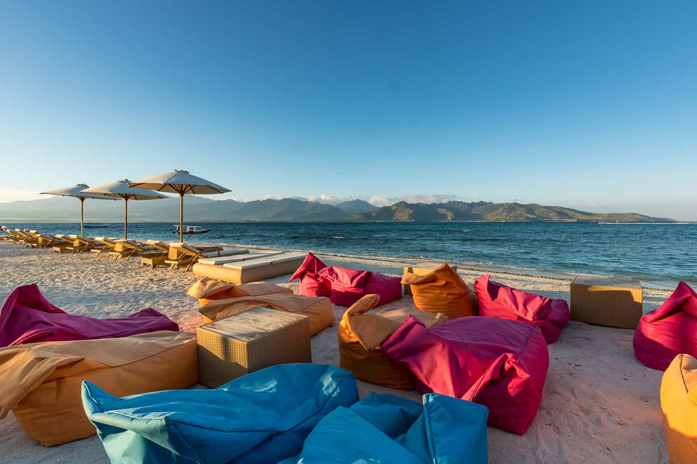 morning pool shot at Hotel Ombak Paradise in the Gili Islands of Lombok Indonesia