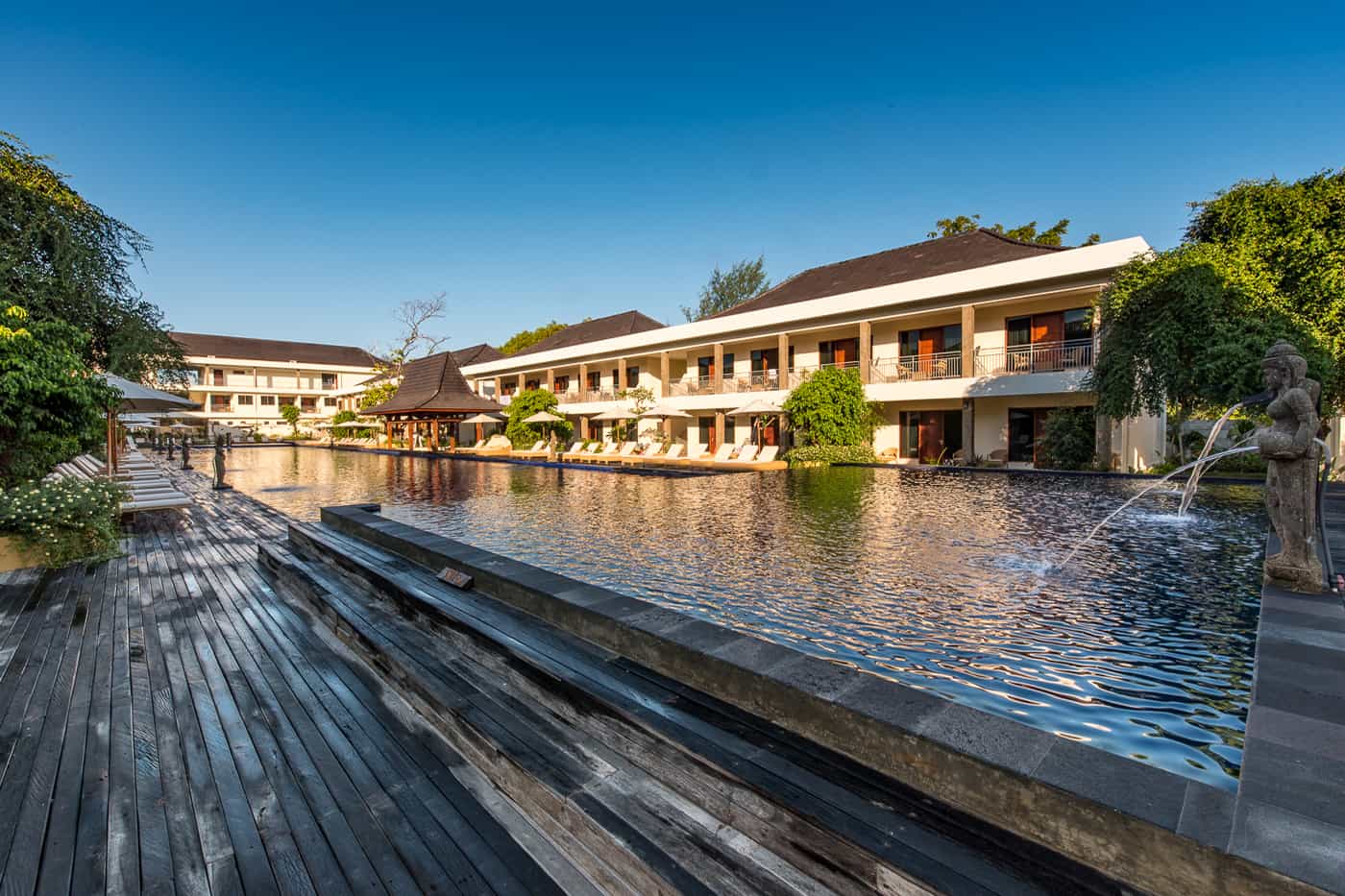 morning pool shot at Hotel Ombak Paradise in the Gili Islands of Lombok Indonesia