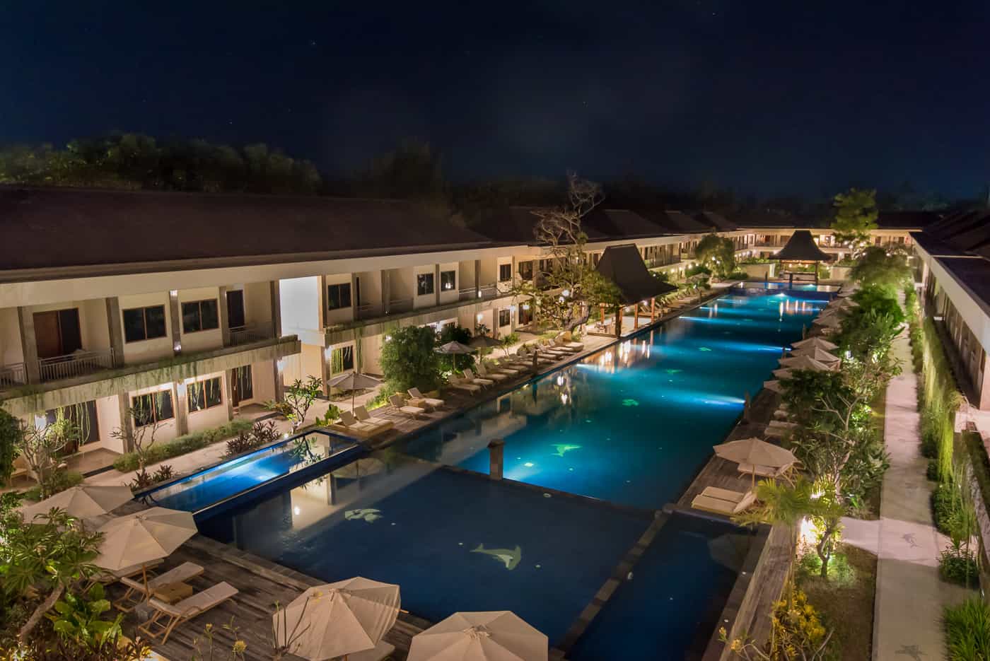 Beach sunrise in the Gili Islands of Lombok Indonesia