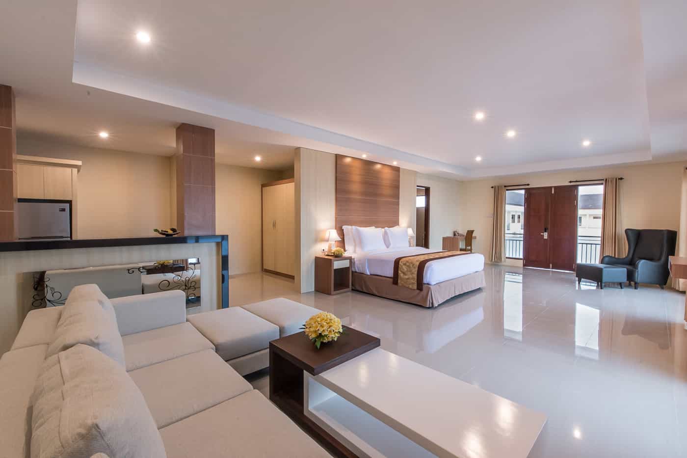 Entrance view at Hotel Ombak Sunset in the Gili Islands of Lombok Indonesia